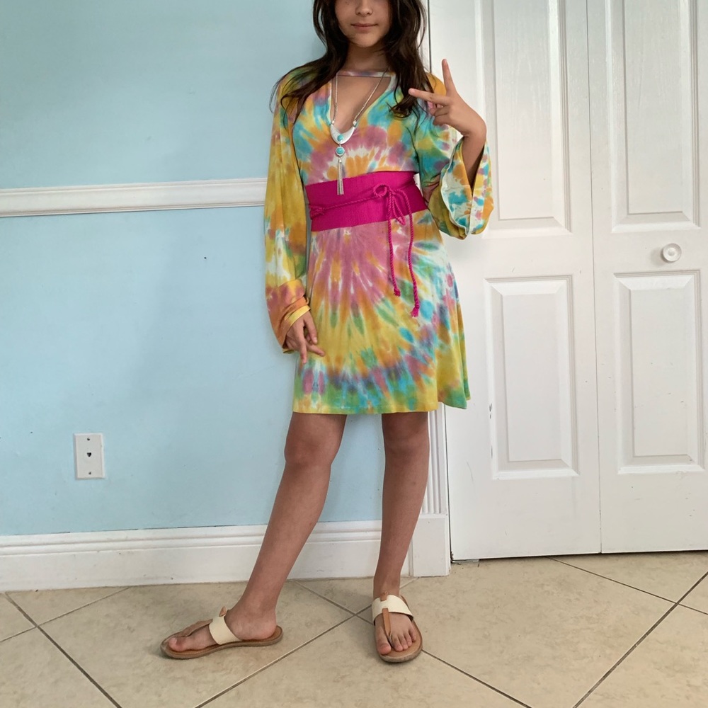 Boho Tie die dress